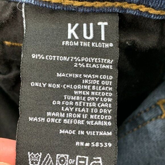 Kut from the Kloth Jeans sz 4 Donna Fab Ab Skinny Dark Wash Inseam 28" - Picture 9 of 9